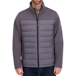 image:imageNautica Mens Lightweight Softshell Jacket  Bonded Fleece Lining Regular Big amp Tall SizesMetal Grey
