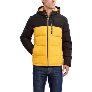 image:imageNautica Mens Midweight Quilted Faux Memory Puffer Jacket Adjustable Hood Insulated Winter CoatOld Gold
