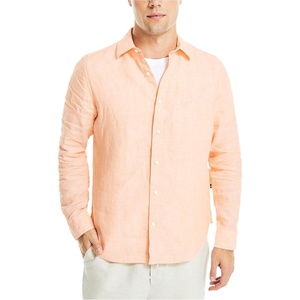 image:imageNautica Mens Nautica Sustainably Crafted Classic Fit Linen ShirtCoral Reef
