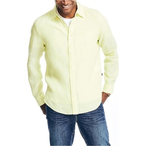 image:imageNautica Mens Nautica Sustainably Crafted Classic Fit Linen ShirtDaiquiri Green