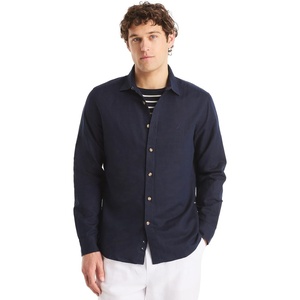 image:imageNautica Mens Nautica Sustainably Crafted Classic Fit Linen ShirtDeck Navy Seas