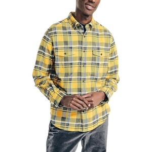image:imageNautica Mens Nautica Sustainably Crafted Plaid Flannel ShirtLightening Gold