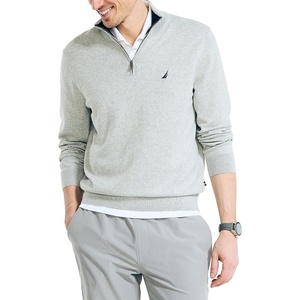image:imageNautica Mens Navtech QuarterZip SweaterGrey Heather