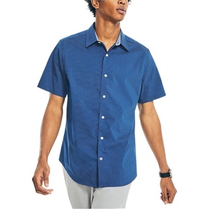 image:imageNautica Mens Navtech Slim Fit Printed Shortsleeve ShirtEstate Blue