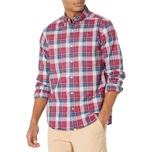 image:imageNautica Mens Plaid Poplin ShirtRusted Hull