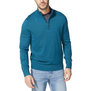 image:imageNautica Mens QuarterZip SweaterBlue Coral