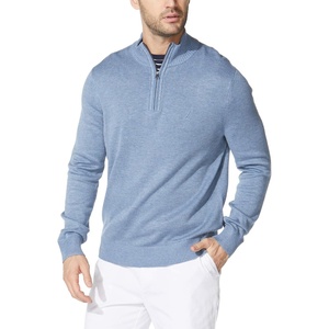 image:imageNautica Mens QuarterZip SweaterDeep Anchor Heather