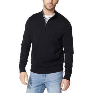 image:imageNautica Mens QuarterZip SweaterTrue Black