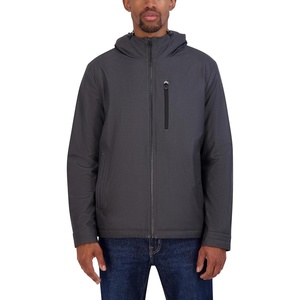 image:imageNautica Mens Sherpa Lined Softshell Jacket  Full Zip Adjustable Hood Wind ResistantAsphalt