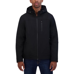 image:imageNautica Mens Sherpa Lined Softshell Jacket  Full Zip Adjustable Hood Wind ResistantBlack