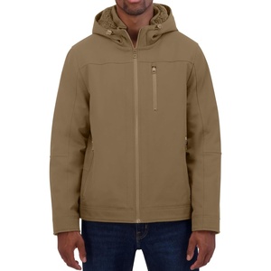 image:imageNautica Mens Sherpa Lined Softshell Jacket  Full Zip Adjustable Hood Wind ResistantErmine