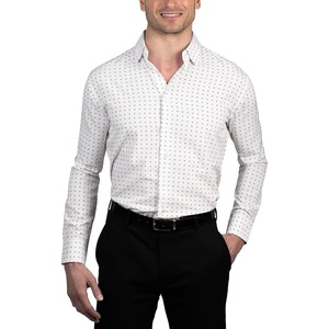 image:imageNautica Mens Slim FitWhite Grnd Red and Navy Print