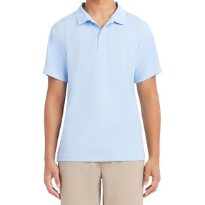 image:imageNautica Mens Uniform Short Sleeve Performance PoloLight Blue