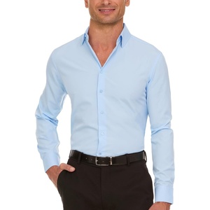 image:imageNautica Regular Fit Long Sleeve Button Down Dress Shirts for Men  Wrinkle Free Long Sleeve Shirt Mens Formal 4Way StretchBlue