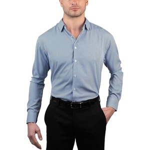 image:imageNautica Regular Fit Long Sleeve Button Down Dress Shirts for Men  Wrinkle Free Long Sleeve Shirt Mens Formal 4Way StretchBlue Plaid