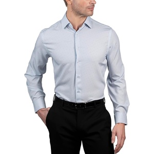 image:imageNautica Regular Fit Long Sleeve Button Down Dress Shirts for Men  Wrinkle Free Long Sleeve Shirt Mens Formal 4Way StretchNavy  Light Blue Dot