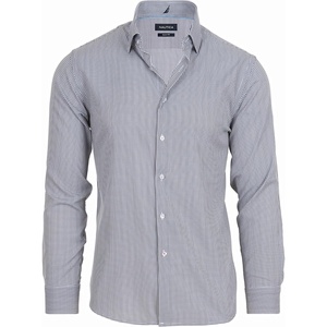 image:imageNautica Slim Fit Mens Dress Shirts Long Sleeve Performance Polyester Fabric Wrinkle Free 4Way StretchBlack Check