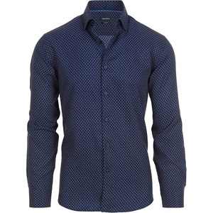 image:imageNautica Slim Fit Mens Dress Shirts Long Sleeve Performance Polyester Fabric Wrinkle Free 4Way StretchNavy Anchor