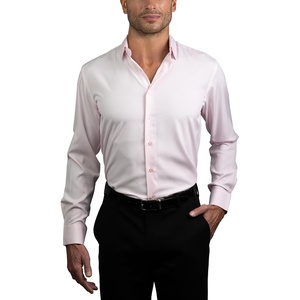 image:imageNautica Slim Fit Mens Dress Shirts Long Sleeve Performance Polyester Fabric Wrinkle Free 4Way StretchPowder Pink