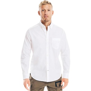 image:imageNautica Young Mens School Uniform Long Sleeve Performance Oxford ButtonDown ShirtPure White