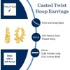 image:imageNautica 24 mm Twisted Hoop Earrings for Women 14K Yellow Gold Plated Alloy