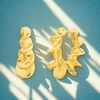 image:imageNautica 24 mm Twisted Hoop Earrings for Women 14K Yellow Gold Plated Alloy