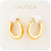 image:imageNautica 25 mm Chunky Hoop Earrings for Women 14K Yellow Gold Plated Alloy