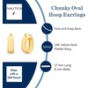 image:imageNautica 25 mm Chunky Hoop Earrings for Women 14K Yellow Gold Plated Alloy