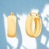 image:imageNautica 25 mm Chunky Hoop Earrings for Women 14K Yellow Gold Plated Alloy