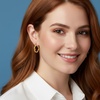 image:imageNautica 30 mm Wavy Hoop Earrings for Women 14K Yellow Gold Plated Alloy