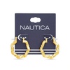 image:imageNautica 30 mm Wavy Hoop Earrings for Women 14K Yellow Gold Plated Alloy