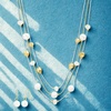 image:imageNautica Beaded Station Necklace Earring Set for Women Simulated Pearl