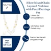 image:imageNautica Beaded Station Necklace Earring Set for Women Simulated Pearl