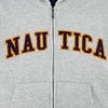 image:imageNautica Boys Long Sleeve Fleece Full Zip Hoodie Comfortable Relaxed FitArched Logo Grey Heather