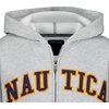 image:imageNautica Boys Long Sleeve Fleece Full Zip Hoodie Comfortable Relaxed FitArched Logo Grey Heather