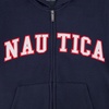 image:imageNautica Boys Long Sleeve Fleece Full Zip Hoodie Comfortable Relaxed FitArched Logo Navy Seas