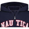 image:imageNautica Boys Long Sleeve Fleece Full Zip Hoodie Comfortable Relaxed FitArched Logo Navy Seas