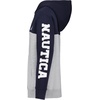 image:imageNautica Boys Pullover Fleece Hoodie SweatshirtColor Block Navy SeasGrey