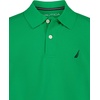 image:imageNautica Boys Short Sleeve Anchor Polo Button Closure Soft amp Comfortable Pique FabricBright Green