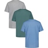 image:imageNautica Boys Short Sleeve Crew Neck TShirt 3Pack Soft Comfortable Relaxed FitDella Robbia StripeSagebrushGrey