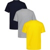 image:imageNautica Boys Short Sleeve Crew Neck TShirt 3Pack Soft Comfortable Relaxed FitLemonGreySport Navy