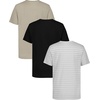 image:imageNautica Boys Short Sleeve Crew Neck TShirt 3Pack Soft Comfortable Relaxed FitMicro Chip StripeBlackIsland Fossil