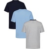 image:imageNautica Boys Short Sleeve Crew Neck TShirt 3Pack Soft Comfortable Relaxed FitNavy Seas StripeNavy SolidBlue Bell