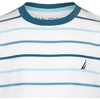 image:imageNautica Boys Short Sleeve Fashion Crew Neck TShirt Soft Comfortable Relaxed FitOpen Stripe Bright White