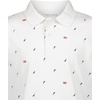 image:imageNautica Boys Short Sleeve Fashion Polo Button Closure Soft amp ComfortableAmericana Aop White
