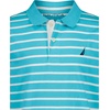 image:imageNautica Boys Short Sleeve Fashion Polo Button Closure Soft amp ComfortableCoast Stripe Curacao
