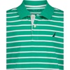 image:imageNautica Boys Short Sleeve Fashion Polo Button Closure Soft amp ComfortableCoast Stripe Gum Drop Green