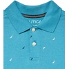 image:imageNautica Boys Short Sleeve Fashion Polo Button Closure Soft amp ComfortableJclass Aop Larkspur