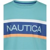 image:imageNautica Boys Short Sleeve JClass Logo Crew Neck TShirt Soft Comfortable Relaxed FitBarredstripe Beachball Blue