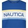 image:imageNautica Boys Short Sleeve JClass Logo Crew Neck TShirt Soft Comfortable Relaxed FitBarredstripe Windsurf Blue